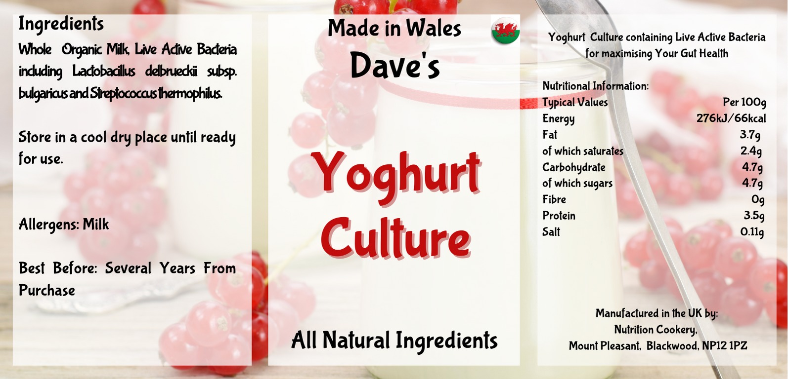 Greek Yoghurt Dried Culture Nutrition Cookery